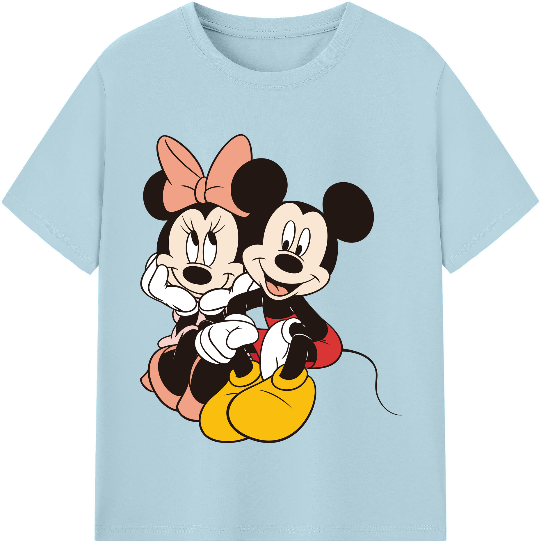 （画像用） ミッキーマウス Mickey Mouse 綿100％半袖Tシャツ（フロントプリント）